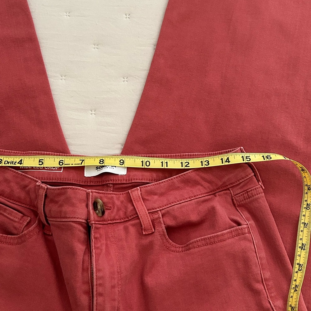 Sonoma Ankle Length Frayed Hem Cape Cod Red Jean - Picture 6 of 7